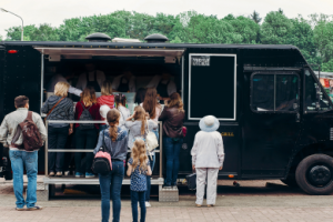 Black food truck